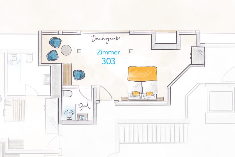 Terofal Hotel Schliersee Grundriss Zimmer 303