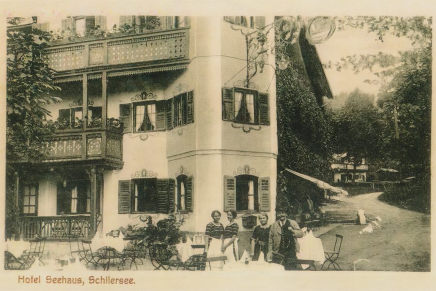 historische Postkarte vom Hotel Seehaus, dem heutigen Hotel Terofal in Schliersee