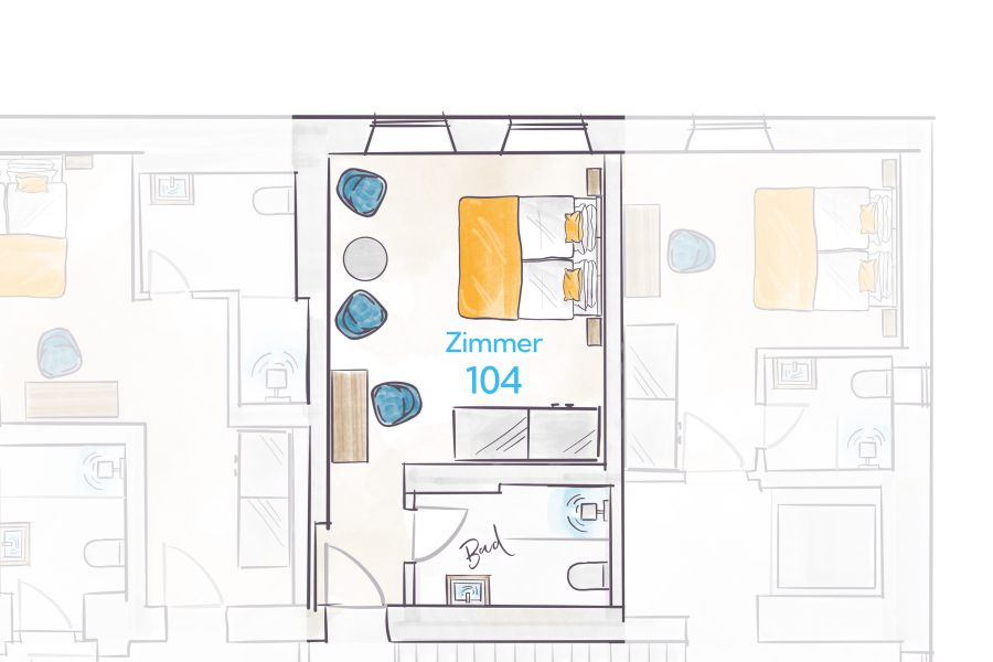 Terofal Hotel Schliersee Grundriss Zimmer 104