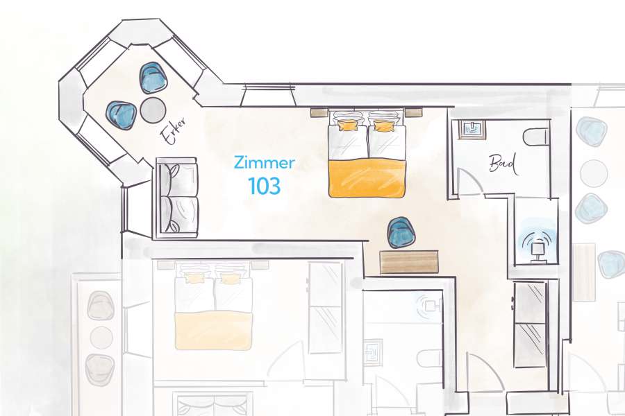 Terofal Hotel Schliersee Grundriss Zimmer 103
