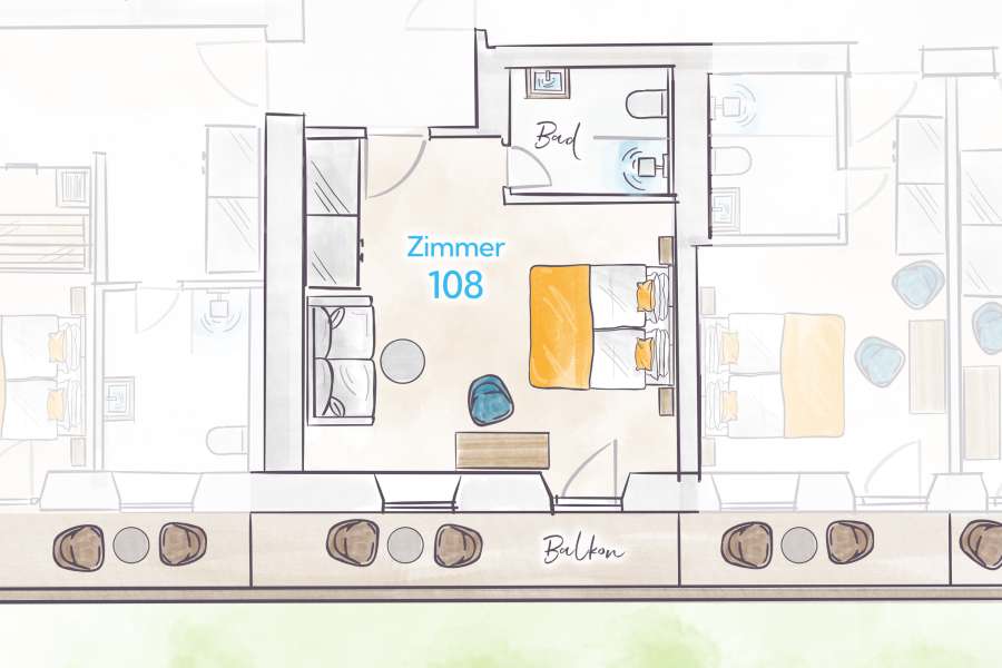 Terofal Hotel Schliersee Grundriss Zimmer 108