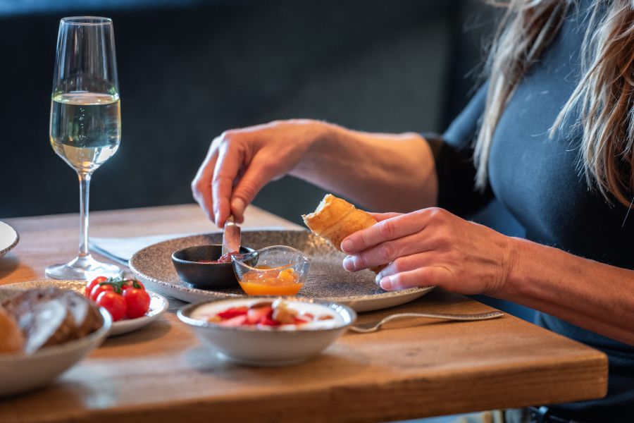 Breakfast with croissant at Hotel Terofal in Schliersee
