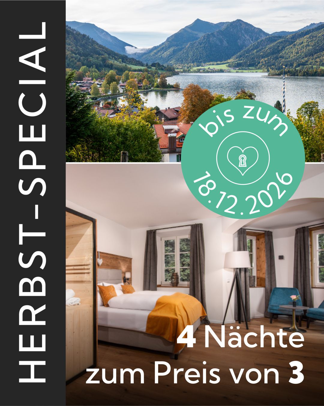 Zimmer im Hotel  Terofal in Schliersee mit komfortablen Boxspringbett