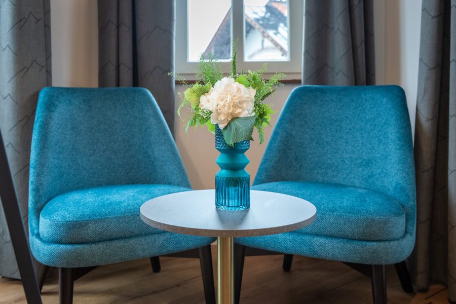 Armchair in the wellness room at Hotel Terofal in Schliersee