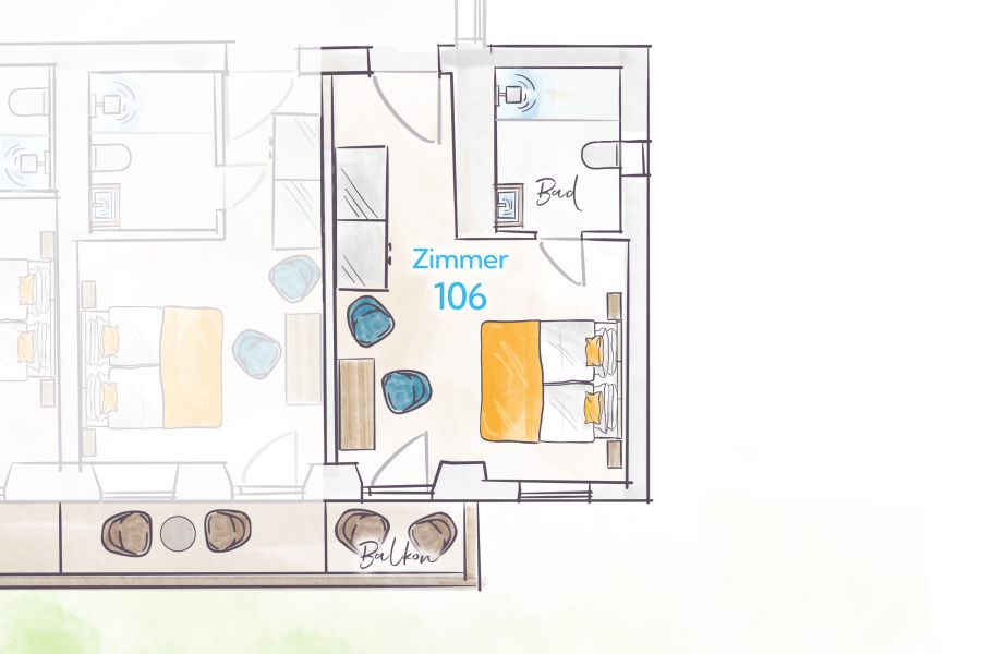 Terofal Hotel Schliersee Floor Plan Room 106