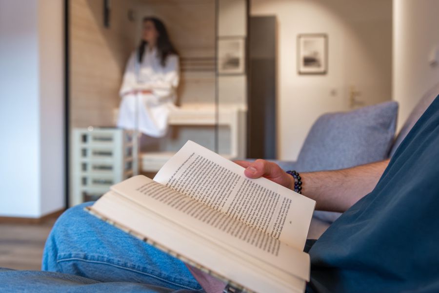 Sauna im Wellnesszimmer im Hotel Terofal in Schliersee