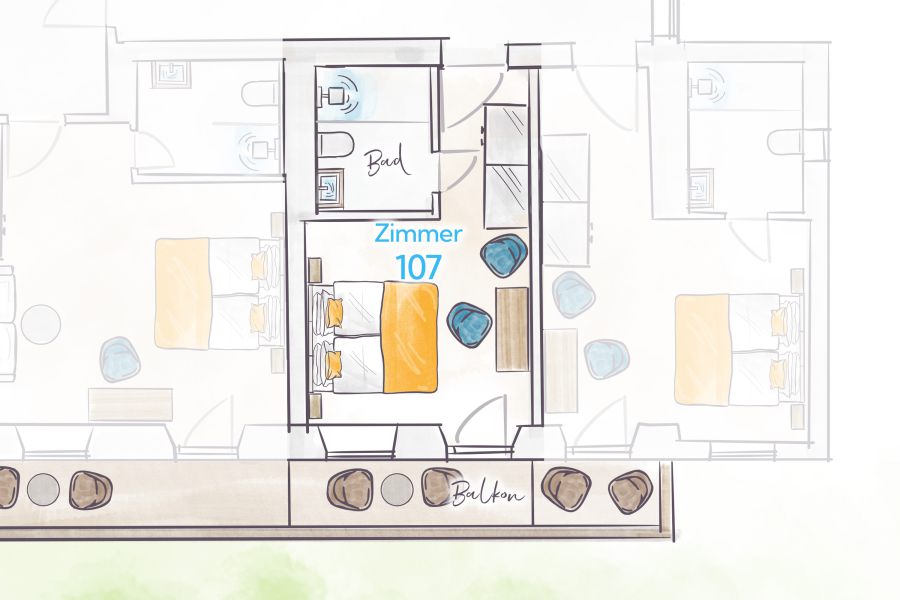 Terofal Hotel Schliersee Floor Plan Room 107