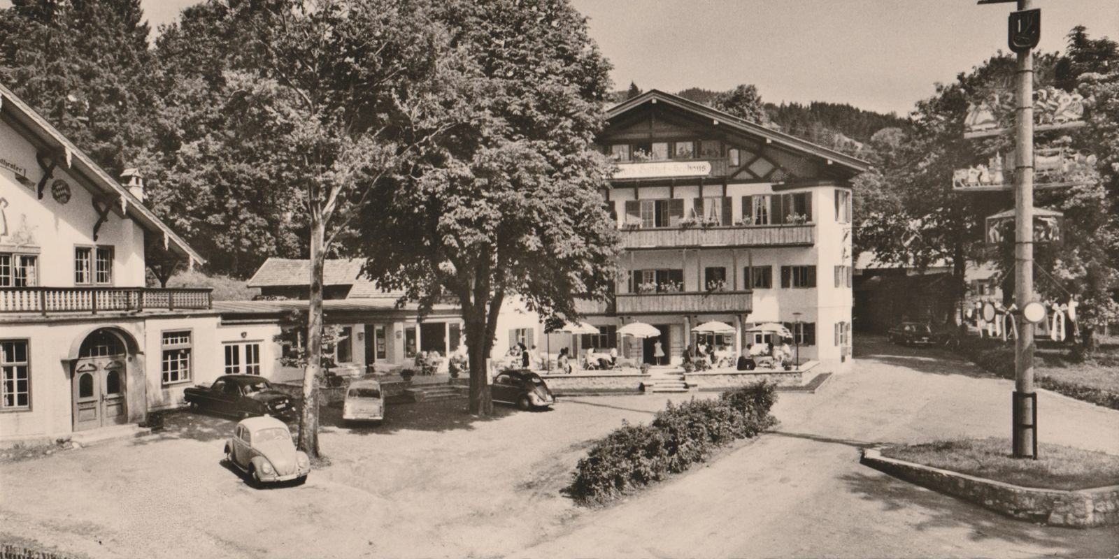 Historic view of Hotel Terofal in Schliersee