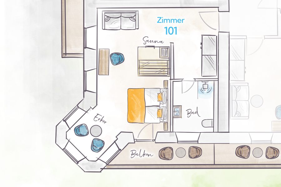 Terofal Hotel Schliersee Grundriss Zimmer 101