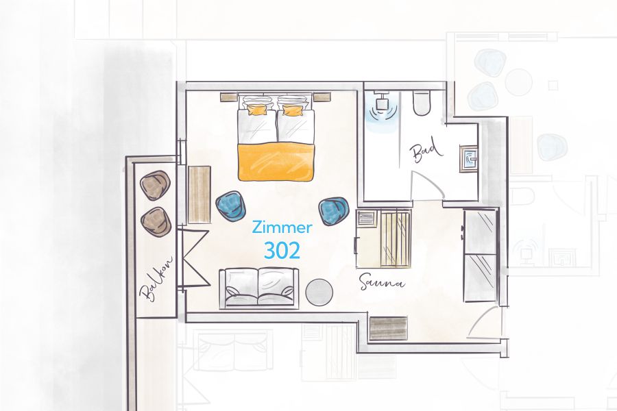 Terofal Hotel Schliersee Grundriss Zimmer 302