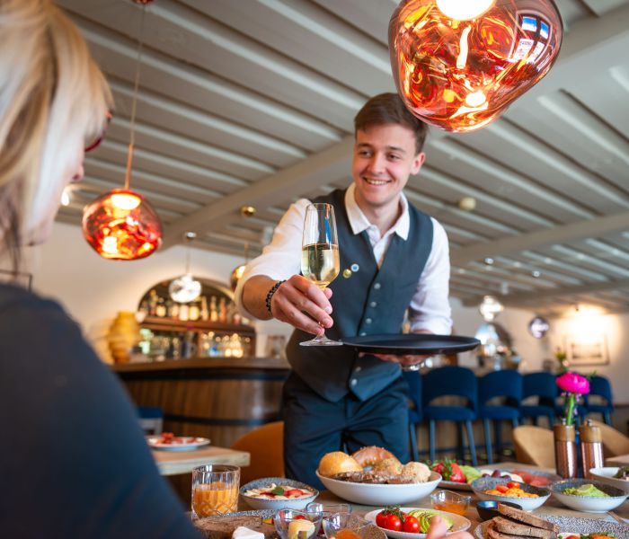 Breakfast with Prosecco at Hotel Terofal in Schliersee