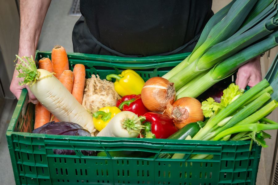 Lieferung einer frischen Gemüsekiste
