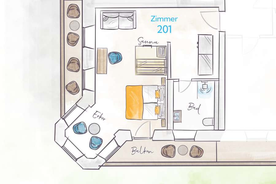 Terofal Hotel Schliersee Floor Plan Room 201