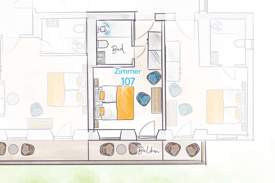 Terofal Hotel Schliersee Floor Plan Room 107