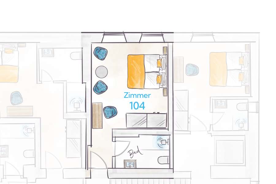 Terofal Hotel Schliersee Floor Plan Room 104