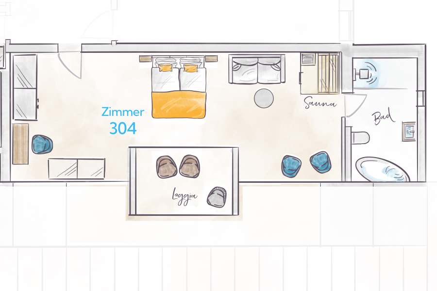 Terofal Hotel Schliersee Floor Plan Room 304