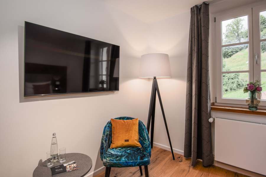Eco-Zimmers im Hotel Terofal in Schliersee mit Flatscreen und Bergblick